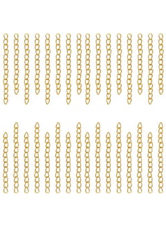 Oubaka 100Pcs Necklace Chain Extender For Jewelry Making Stainless Steel Bracelets Extender Bracelet Chain Extender Chain Extension Tails For Necklaces Bracelet Anklets Jewelry Making Supplies(Gold)  - Image 1