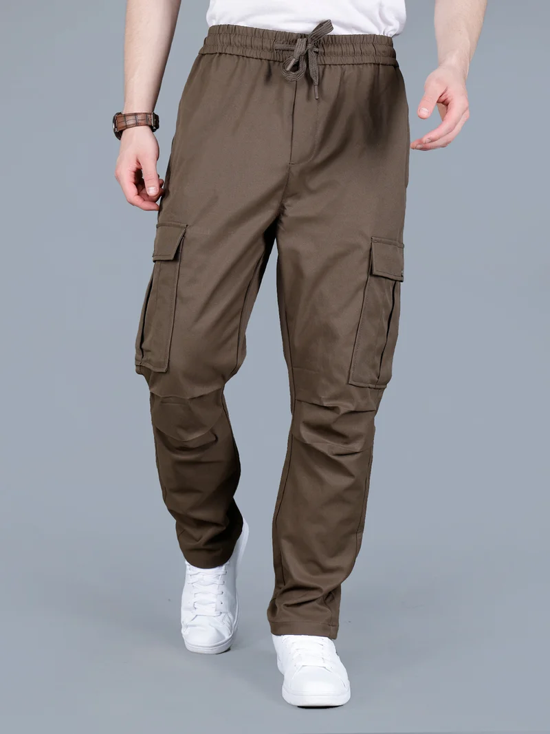 فورت كولينز بنطلون كارجو رجالي سادة مع رباط