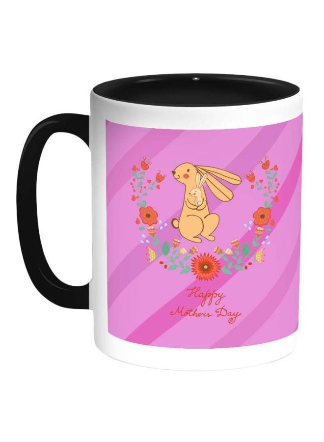 RYN Happy Mother's Day Printed Coffee Mug Black/Pink 11ounce
