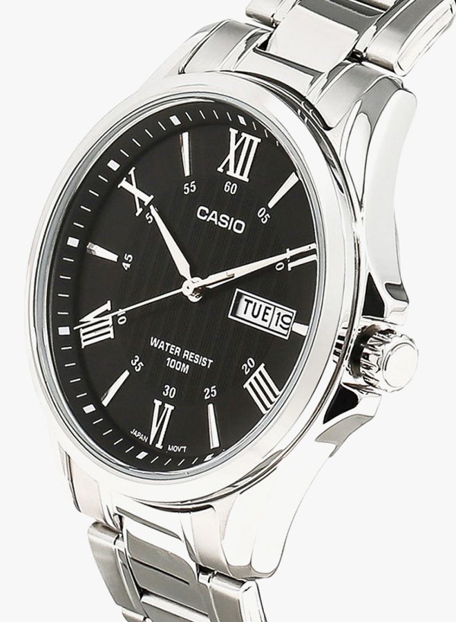CASIO Men Stainless Steel Analog Watch MTP-1384D-1AVDF - 41 mm - Silver - Image 3