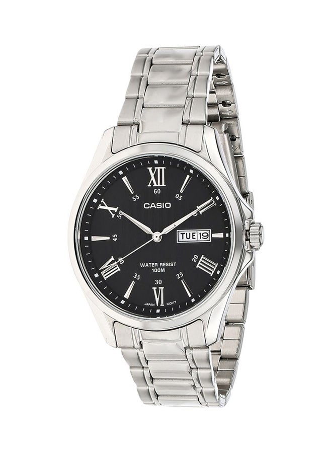 CASIO Men Stainless Steel Analog Watch MTP-1384D-1AVDF - 41 mm - Silver - Image 1