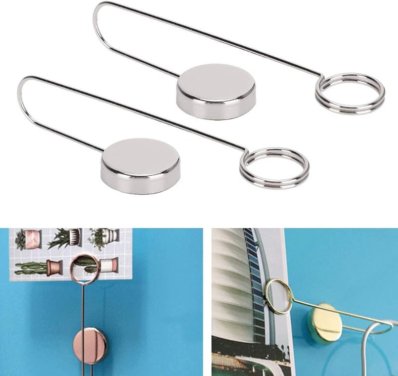 Silver Double Sided Adhesive Picture Hangers 2Pcs No Nail Wall Hooks For Photo Frames - Image 2