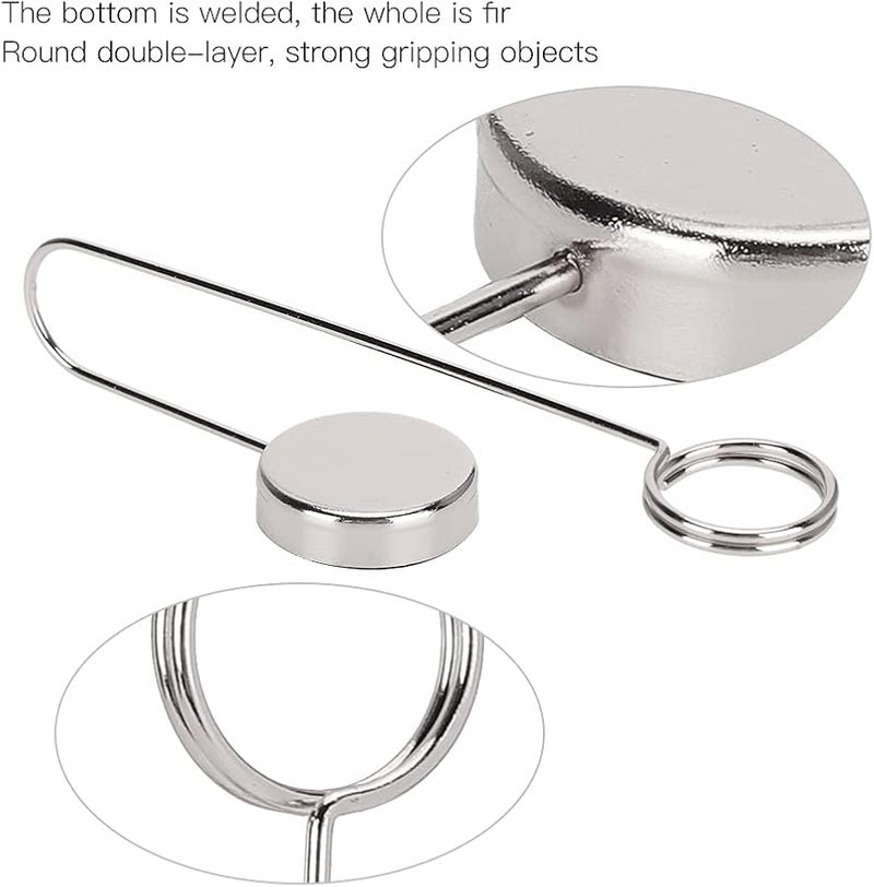 Silver Double Sided Adhesive Picture Hangers 2Pcs No Nail Wall Hooks For Photo Frames - Image 1