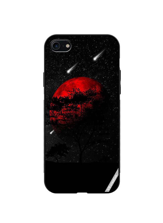 VR CREATIVE Protective Case Cover For Apple iPhone 7/8/SE 2020 Red Moon Design Multicolour - Image 1