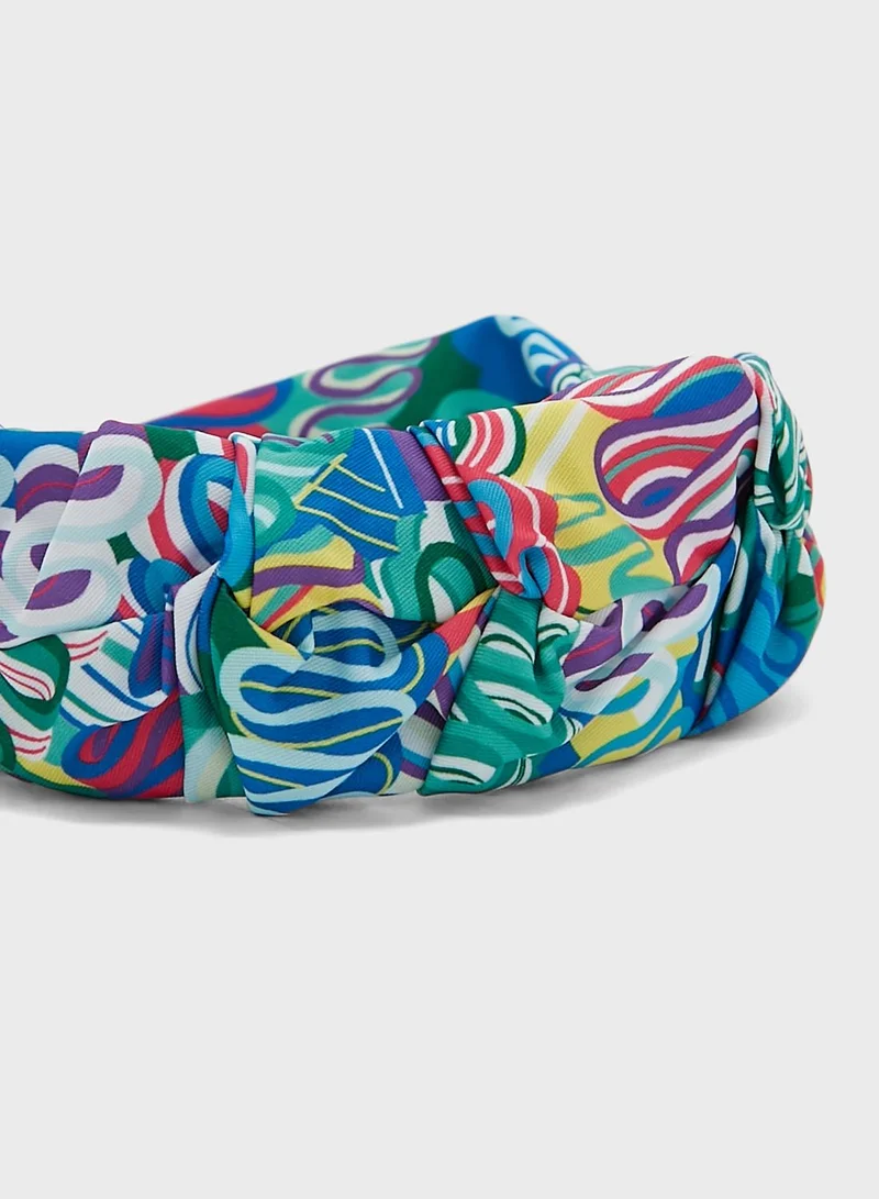 Ginger Psychedelic Print Headband