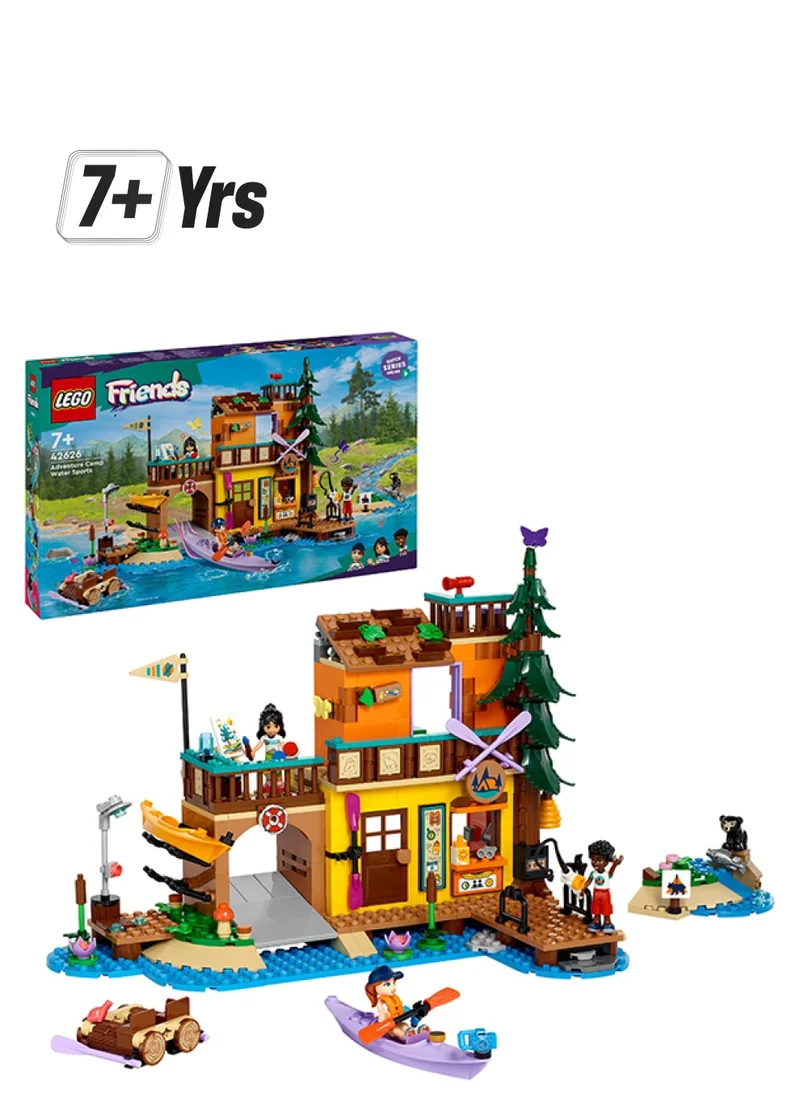 LEGO Friends Adventure Camp Water Sports Building Toy For Kids, Role-Play Gift Idea For Girls And Boys Aged 7 Years And Over With 3 Mini-Doll Characters And A Bear Figure 42626 (628 Pieces)