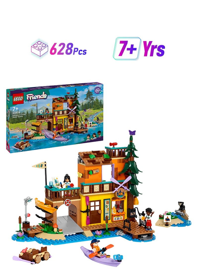 LEGO Friends Adventure Camp Water Sports Building Toy For Kids, Role-Play Gift Idea For Girls And Boys Aged 7 Years And Over With 3 Mini-Doll Characters And A Bear Figure 42626 (628 Pieces)  - Image 1
