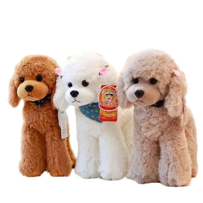 Y&D XUX 25cm 30cm Simulation Teddy Dog Plush Toy Poodle Doll Cute Puppy Doll Soft Stuffed Animals Toys Children Gift - Image 2