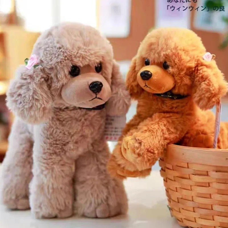 Y&D XUX 25cm 30cm Simulation Teddy Dog Plush Toy Poodle Doll Cute Puppy Doll Soft Stuffed Animals Toys Children Gift - Image 3