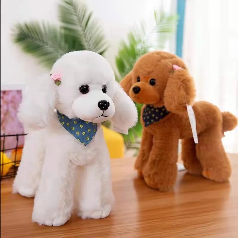 Y&D XUX 25cm 30cm Simulation Teddy Dog Plush Toy Poodle Doll Cute Puppy Doll Soft Stuffed Animals Toys Children Gift - Image 4