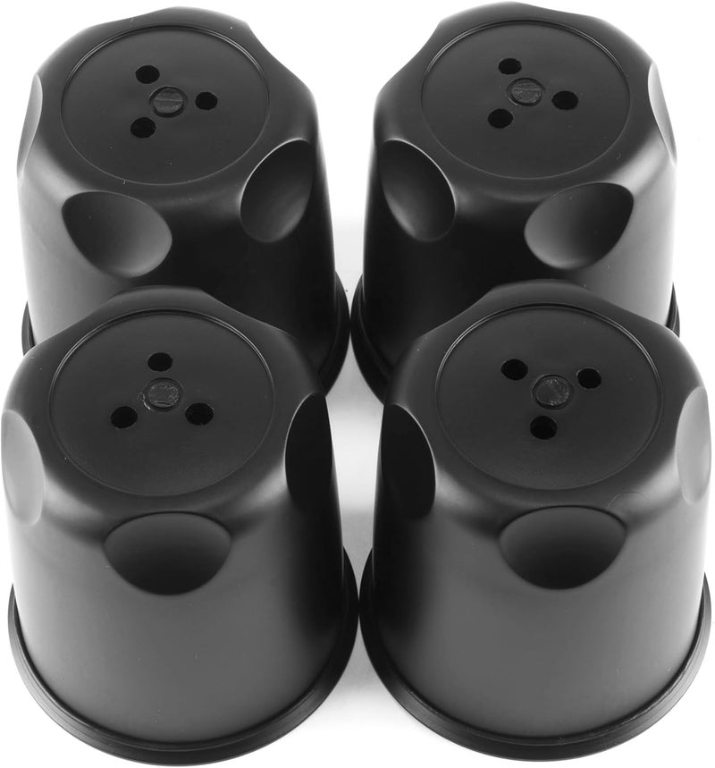 RTRHINOTUNING 4PCS 83mm Wheel Center Caps OD: 83mm(3.27in) Black Car Wheel Center Hub Caps - Image 1