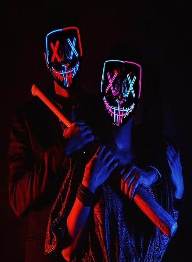 NeoGenius LED Light Up Mask for Halloween, Neon, and Bachelor Party Decoration (Green Pink) - Image 4