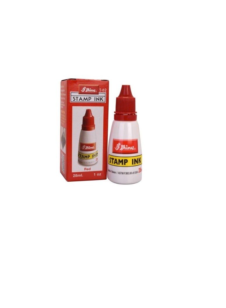 Shiny 28ml Stamp Ink Bottle Red Ink - Image 3