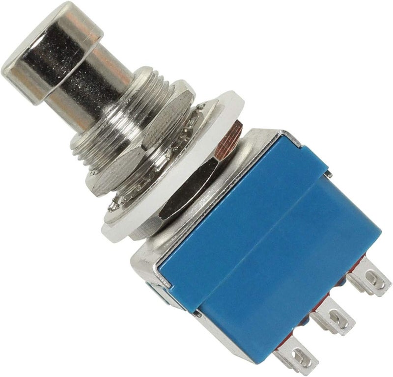 MEETOOT 2pcs 9 Pin 3PDT Effector Button Brush Box True Bypass Guitar Effects Pedal Box Stomp Foot Metal Switch - Image 4