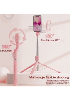Generic Stainless Steel Material Selfie Stick with Wireless Remote and Dual Lights, for i Phone/Android, Black, 1.3 Meters  - Image 2
