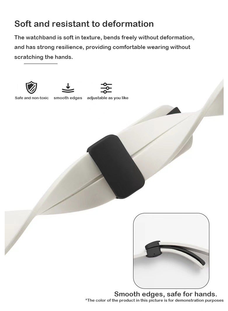 Soft Silicone Sport Watch Band with Magnetic Buckle Fits Apple Watch Ultra 2/Ultra Series 9/8/SE 2nd Gen/7/SE/6/5/4/3/2/1 Compatible with 42/44/45/49mm Case Sizes Also Compatible with Series 10 with 46mm Case Size - Image 5