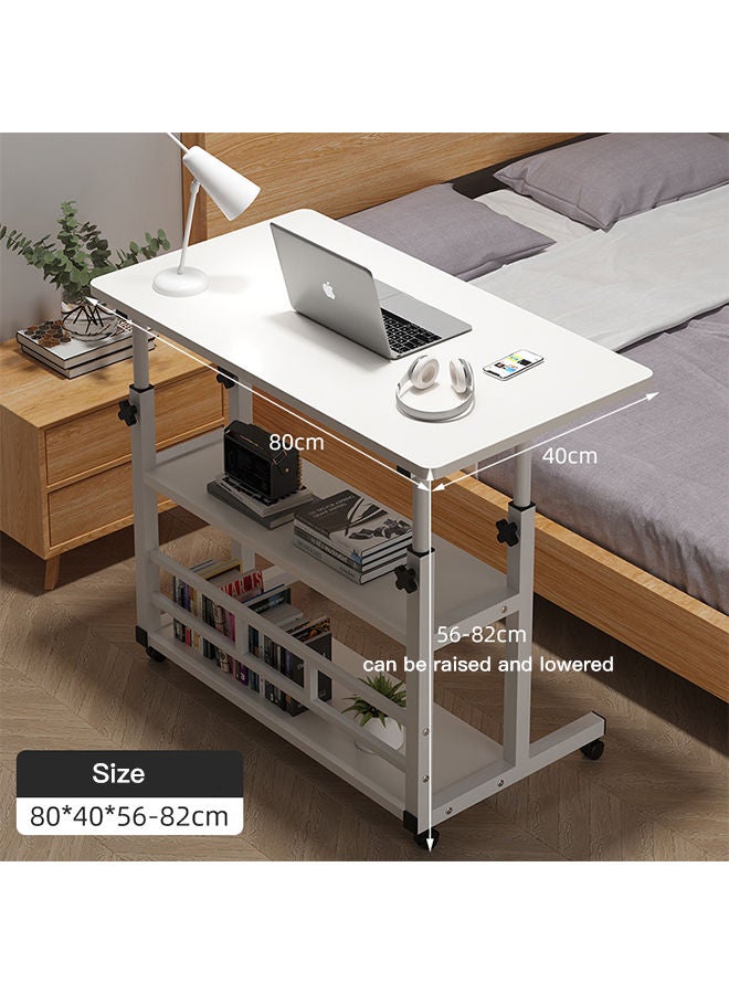 Sharpdo Bedside Table,Simple Lifting Computer Table,Movable Household Double-layer Learning Office Table,Side Table