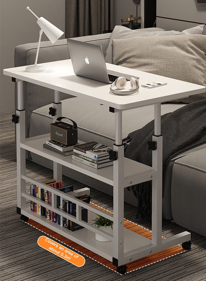 Sharpdo Bedside Table,Simple Lifting Computer Table,Movable Household Double-layer Learning Office Table,Side Table