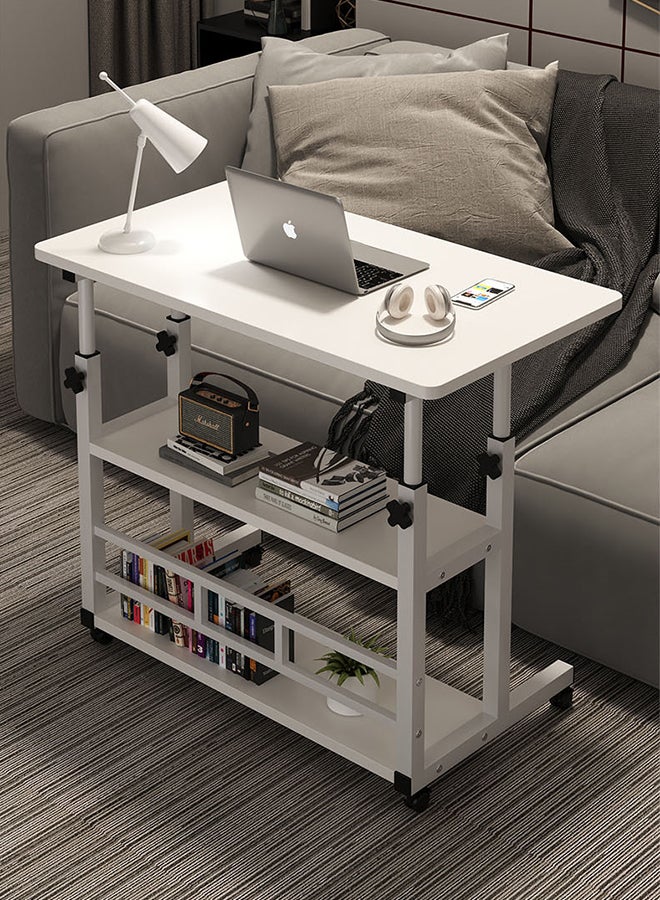 Sharpdo Bedside Table,Simple Lifting Computer Table,Movable Household Double-layer Learning Office Table,Side Table