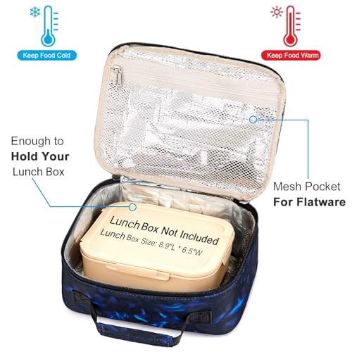 LEDAOU Lunch Box Kids Boys Girls Lunch Bag Insulated Lunch Box Toddler Reusable Lunchbox for School Picnic Hiking (Soccer Blue) - Image 5