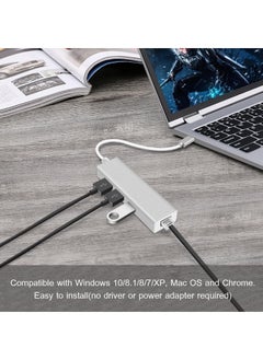 Generic USB-C to 3-Port + RJ45 Adapter Type-C  - Image 5