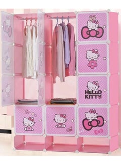 Hello Kitty خزانة تخزين الملابس مع رف الأحذية من Hellokitty مكونة من 12 مكعبًا  - Image 1