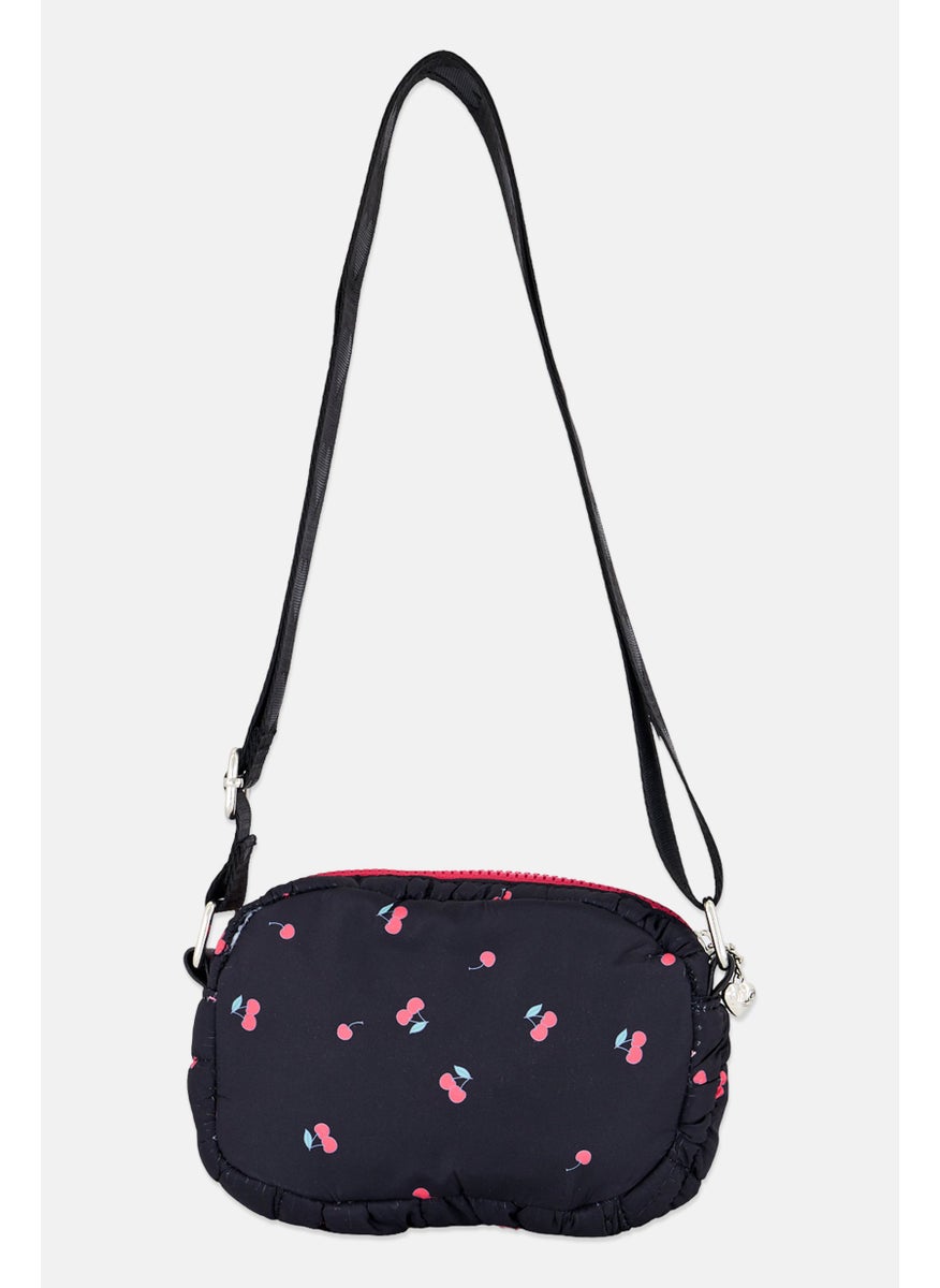 Miss Gwen's OMG Kids Girl Cherry Print Scrunch Cross Body Bag, Multicolor  - Image 2