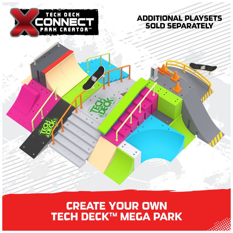 TECH DECK, Flip N’ Grind X-Connect Park Creator, Customizable and Buildable Ramp Set with Exclusive Fingerboard, Kids Toy for Boys and Girls Ages 6 and up - Image 5