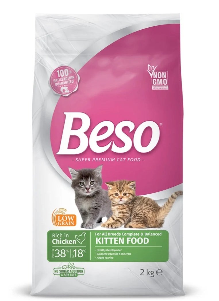 Beso Beso Kitten with Chicken - dry food for kittens (2kg)  - Image 1