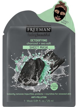 Feeling Beautiful Freeman Facial Charcoalsea Salt Detoxify Sheet Mask 24 Oz