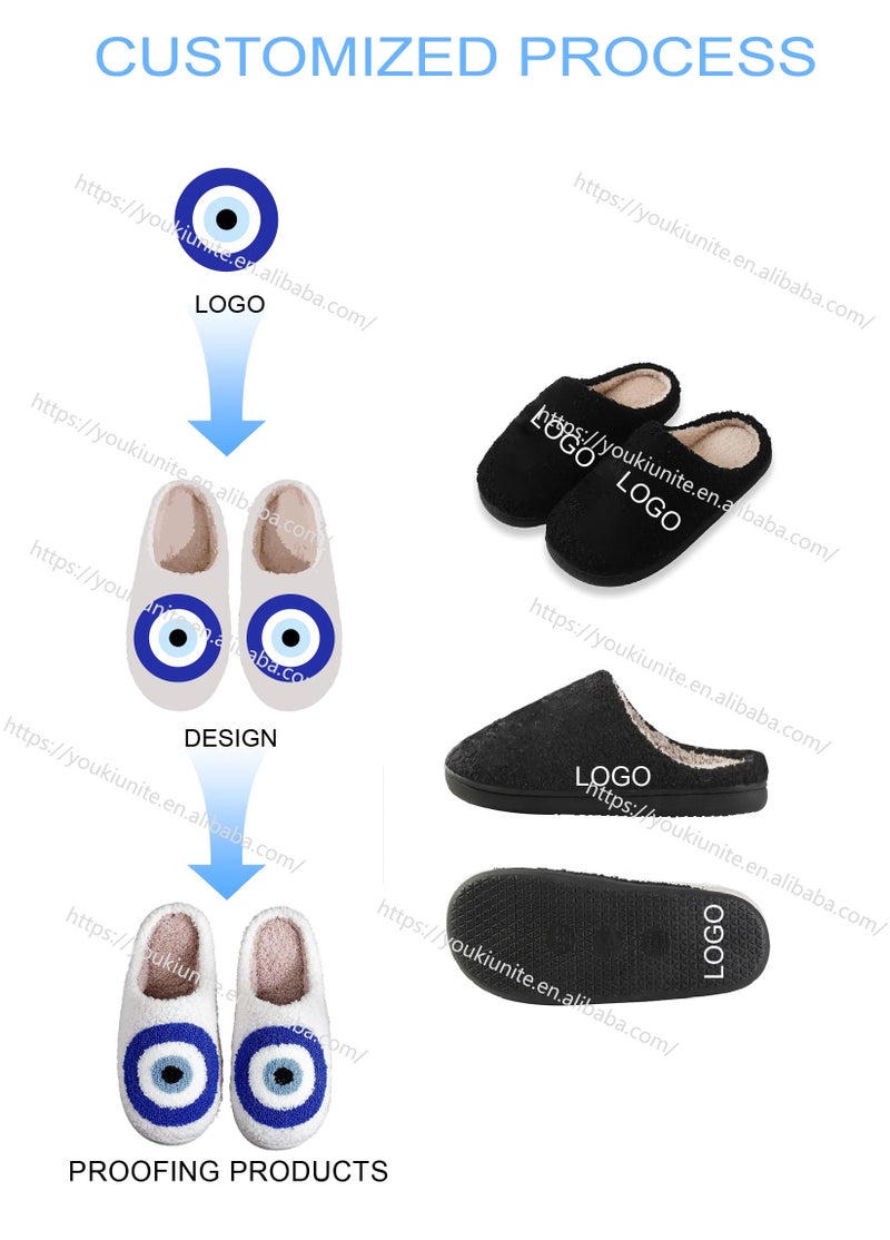 Y&D Home Cotton Fuzzy Fruit Animal Leopard Print Christmas slippers Halloween slippers for Women Men - Image 4