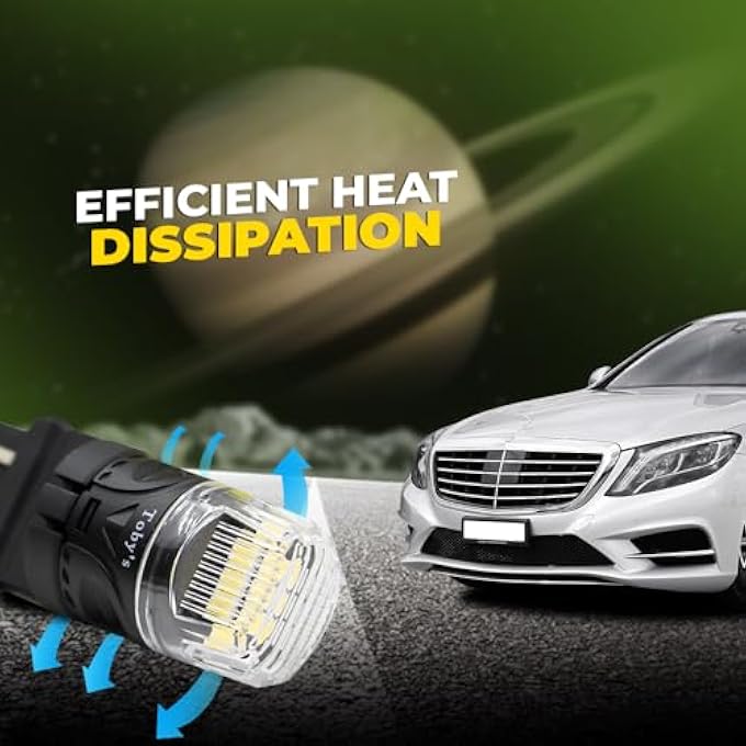 توبيز T20 3157 4218 16SmdWhite LED لمبة فائقة السطوع 12 فولت بيضاء بديلة 4218 رقاقة لمبات Canbus خالية من الأخطاء لضوء الفرامل الاحتياطي العكسي عبوة من قطعتين - Image 3