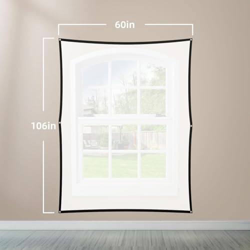 Pmuul 60"x106" Holographic Projector Rear Projection Screen: Decorative Door and Window Film Double-Sided Projection Video Screen, Window Wonderland, Used for Halloween and Christmas Movie Night - Image 2