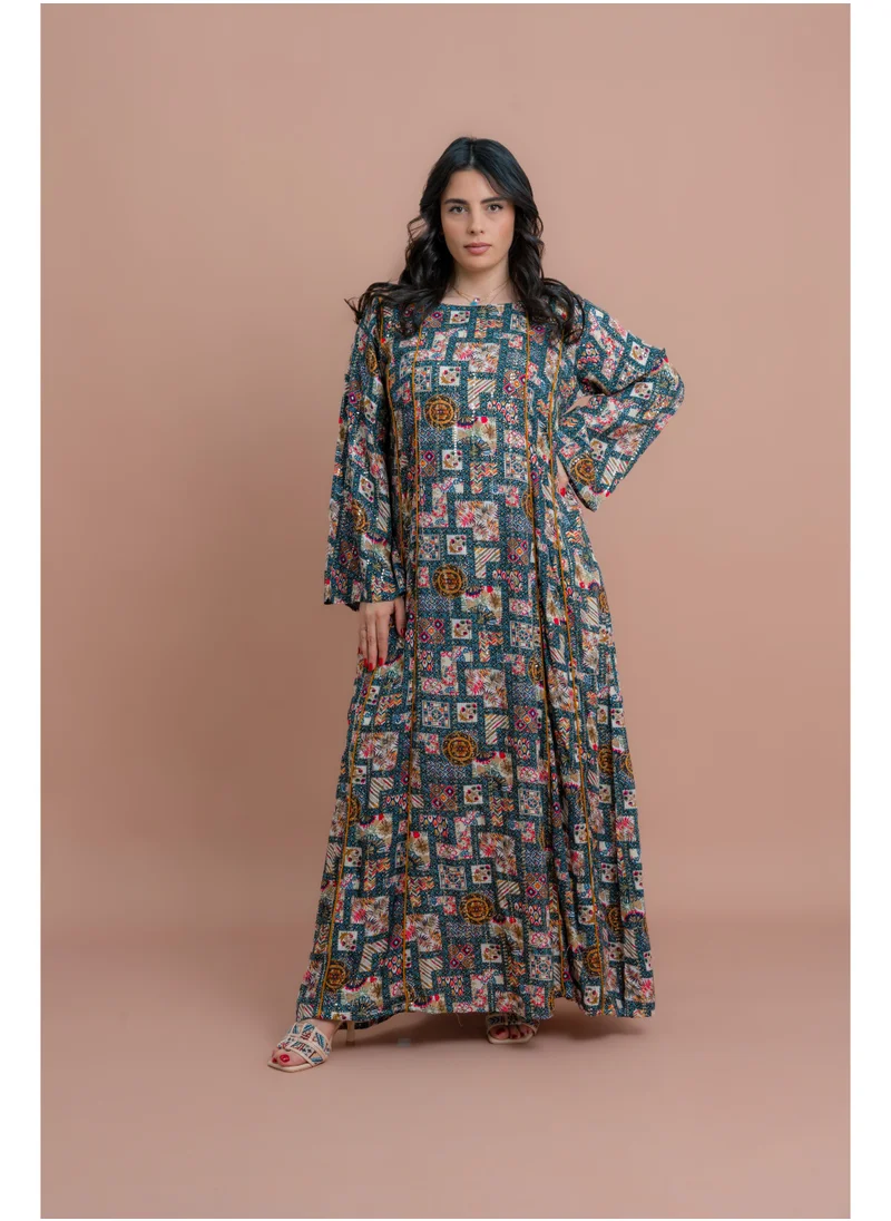IKKXA Abstract Geometric Maxi IK050 Blue