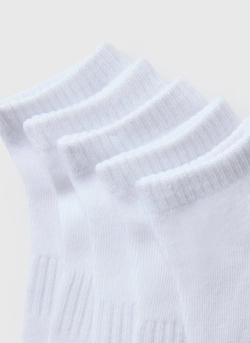 Matalan 5 Pack Boys White Sports Trainer Socks