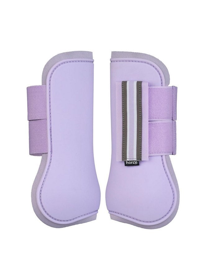 هورز حذاء HORZE Adepto مفتوح من الأمام مع وتر | هيكل متين مع بطانة من النيوبرين - لون أرجواني فاتح - حصان - Image 1