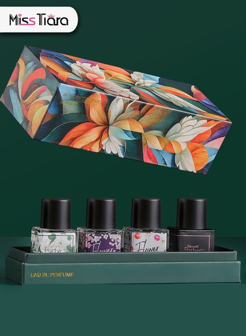 Perfume Gift Set For Women, 4 Pcs Perfume Set Holiday Gifts for Her, Long-Lasting Fresh Floral Aromatic Fragrance,  Ladies Perfume Set For Dating,  Birthday, Gift To Girlfriend, Eau de Parfum For Women
