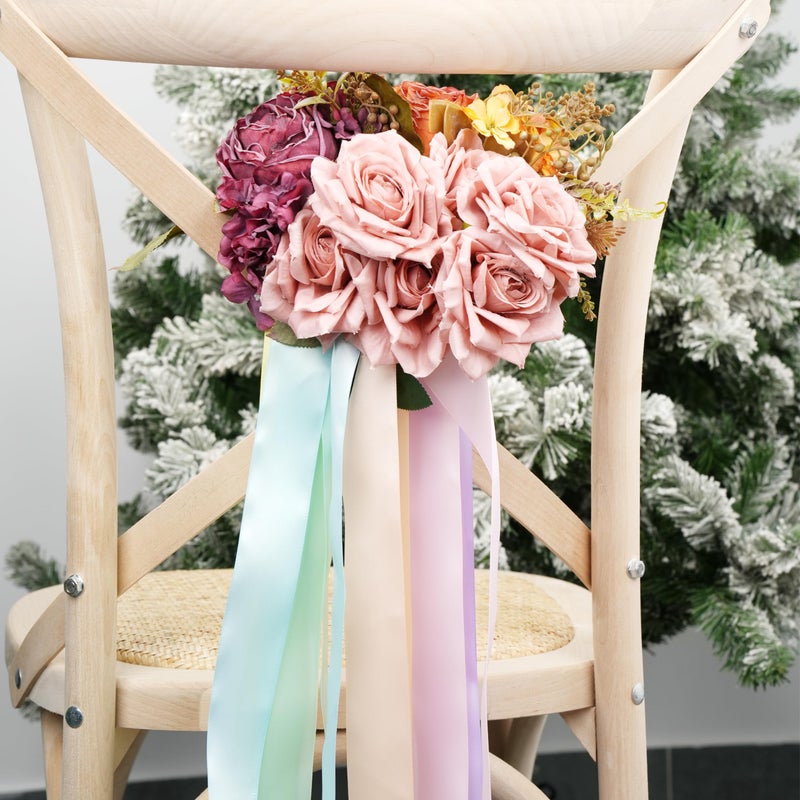 DINDOSAL Pastel Ribbon Assortment - 1.5 Inch Double Face Rainbow Colored Satin Ribbon 6 Rolls, 30 Yards for Garland Baby Shower Crafts Birthday Party Wedding Easter's Day Christmas - Image 4