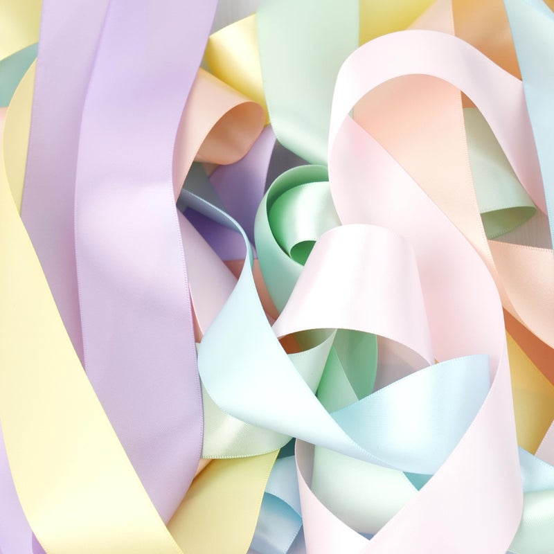 DINDOSAL Pastel Ribbon Assortment - 1.5 Inch Double Face Rainbow Colored Satin Ribbon 6 Rolls, 30 Yards for Garland Baby Shower Crafts Birthday Party Wedding Easter's Day Christmas - Image 3