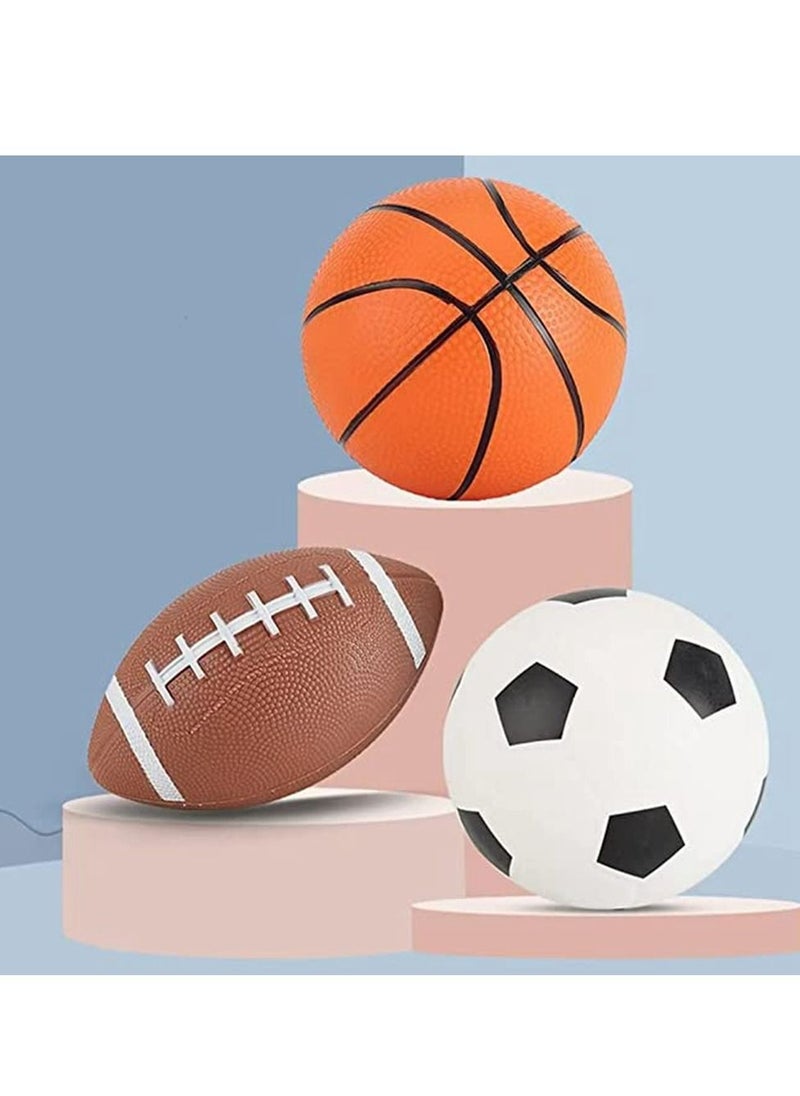 Generic - PVC elastic inflatable ball basketball football rugby racket racket air pump set toy ball .with pump - Image 1