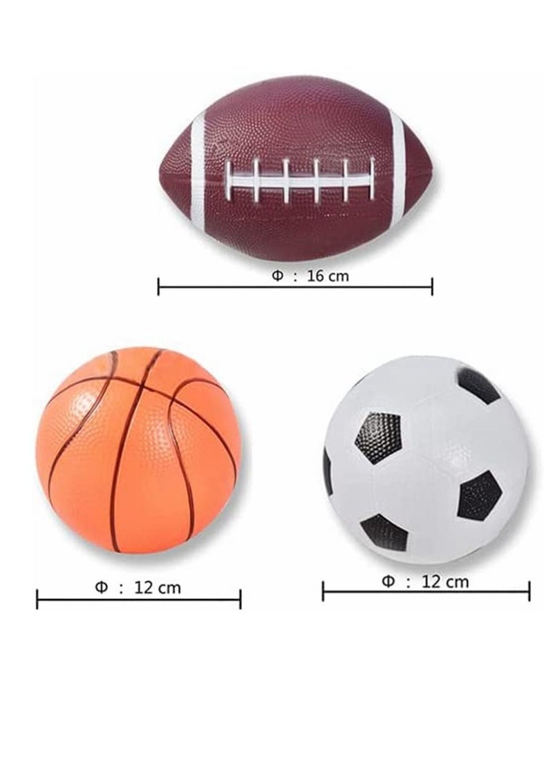 Generic - PVC elastic inflatable ball basketball football rugby racket racket air pump set toy ball .with pump - Image 1