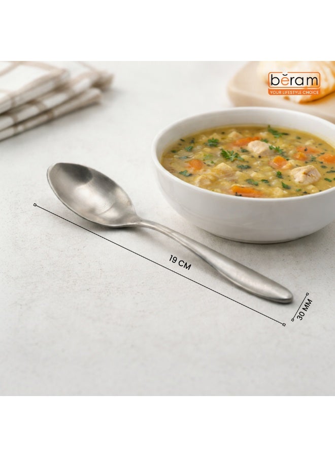BERAM Silver Shine Steel Table Spoon – Premium Quality Cutlery with Stain Polishing, Durable Kitchen Flatware for Everyday Use - Image 5