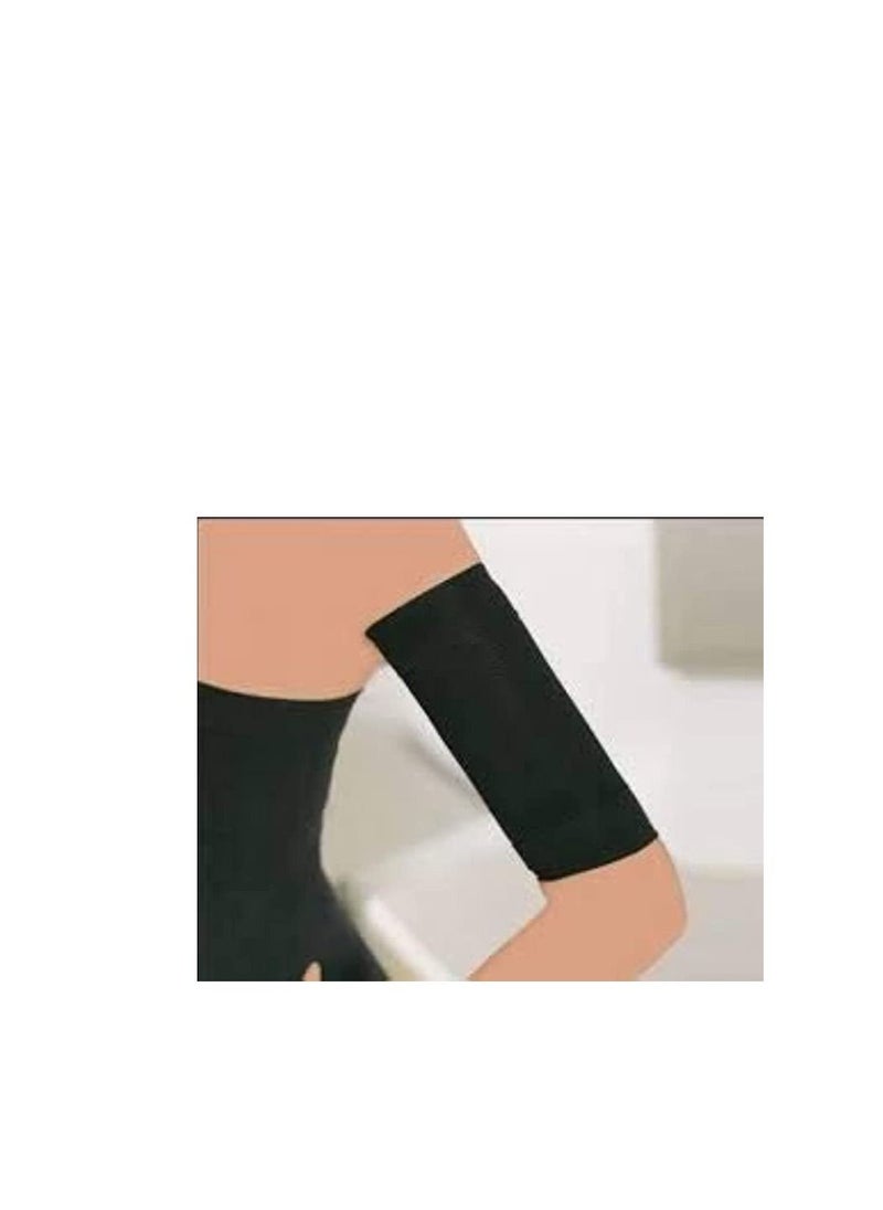 Generic - Free Size Fat Burning Massage Arm Support Arm Sleeve, absorbs heat to increase your natural body temperature and stimulate sweating through any type of physical activity, aiding in fat loss. - Image 1