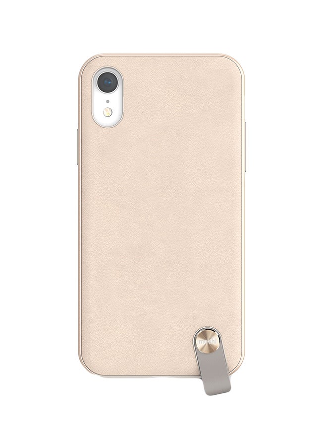 موشي غطاء صلب رفيع لهاتف آيفون XR مزوَّد بطوق بيج - Image 1
