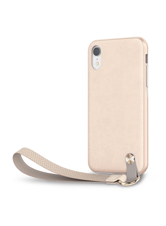 موشي غطاء صلب رفيع لهاتف آيفون XR مزوَّد بطوق بيج - Image 2