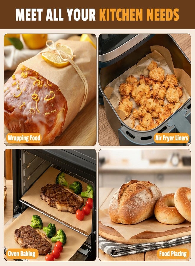 CAREGY 480Pcs Unbleached Parchment Paper Sheets, 12 x 16 Inch,Precut Non-Stick Parchment Paper for Baking,Cooking, Grilling, Air Fryer and Steaming,Fit for Half Sheet Pans - Image 5
