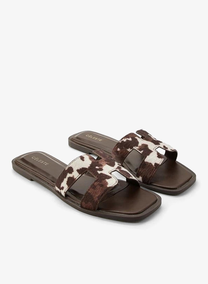 سيليست صنادل نسائية بطبعة حيوانات - Image 3