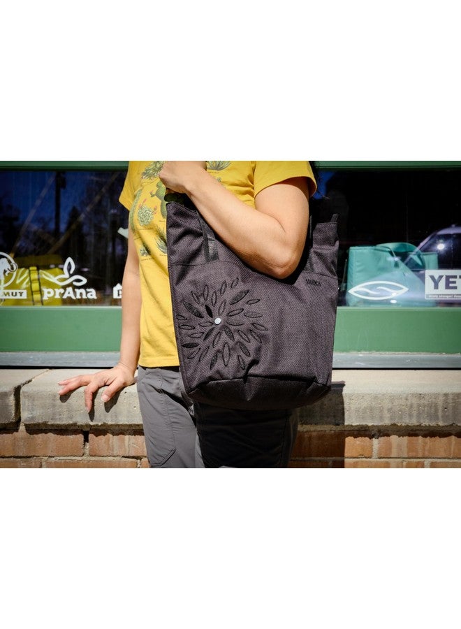 HAIKU Ridgeway Tote, Large Carryall Bag for Women, Shoulder Bag, Handbag with Straps for Gym, Work, Travel, Everyday Carry, Black in Bloom - Image 3