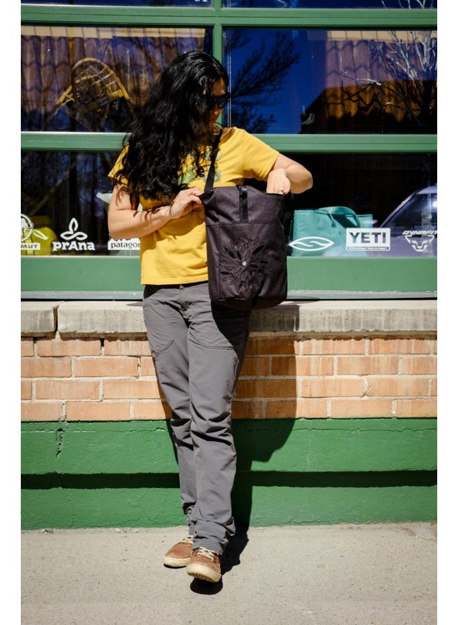 HAIKU Ridgeway Tote, Large Carryall Bag for Women, Shoulder Bag, Handbag with Straps for Gym, Work, Travel, Everyday Carry, Black in Bloom - Image 1