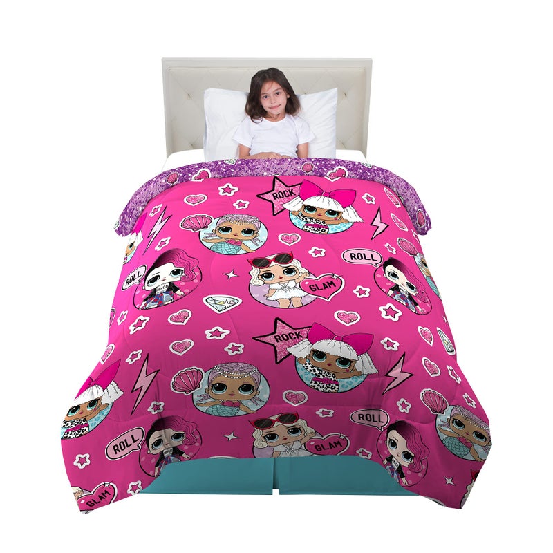 Franco Franco Kids Bedding Soft Microfiber Comforter Twin LOL Surprise 